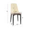 7 tables et chaises de salle à manger avec une fonctionnalité extensible de 2 à 6 sièges modernes: chaises en tissu Pu, pieds en métal noir, installation facile à nettoyer-75434400