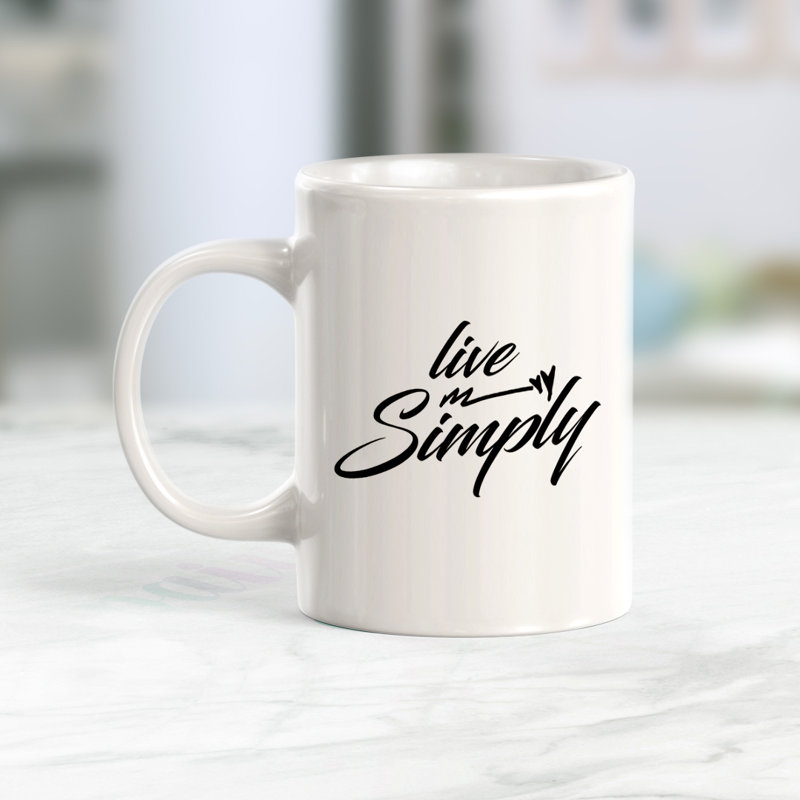 Tasse à café en plastique Live Simply, Céramique, 15 oz