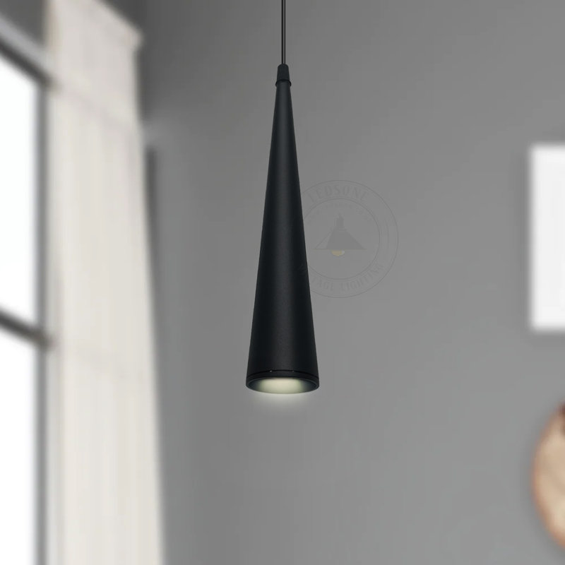 Perlo Single Pendant Light 1-Bulb Aluminum