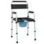Chaise de chevet à hauteur ajustable pour personnes âgées, adultes, personnes à mobilité réduite, siège de toilette surélevé avec accoudoirs