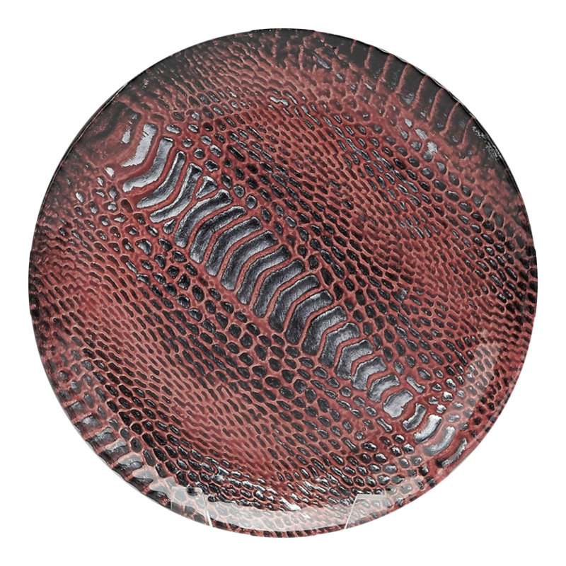 Snowcreek 8.5" Salad Plate/Dessert Plate, Noir / Rouge