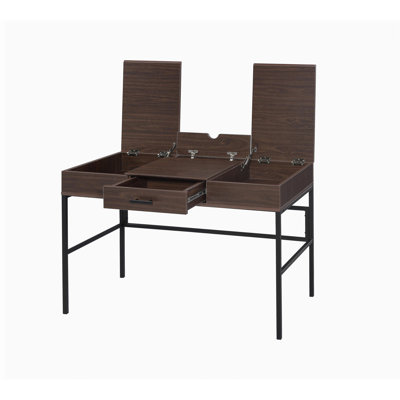 Bureau d'écriture Verster avec finition chêne et noir avec USB