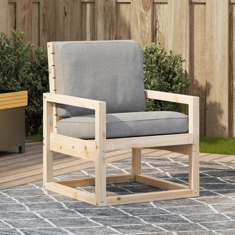  Chaise de jardin en bois de pin massif naturel