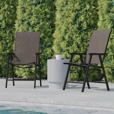 Hedgesville Outdoor Folding Patio Sling Chair / Portable Chair by Latitude Run