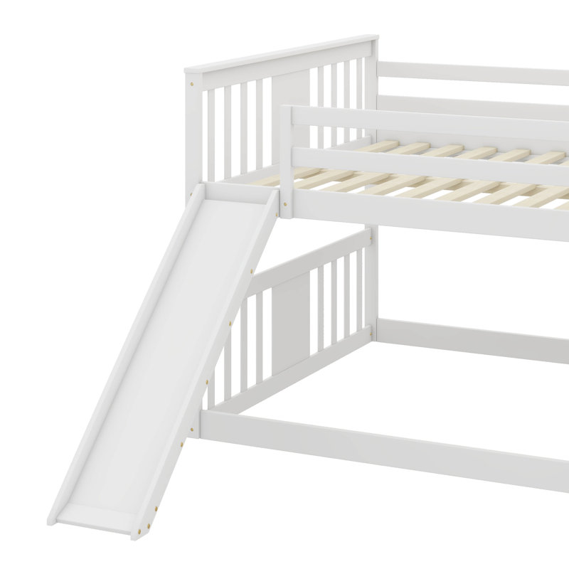 Exciting Bunk Bed Complete With Slide & Robust Climbing Ladder, Full Over Full
