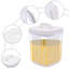 Verre clair 176 oz. Contenant alimentaire