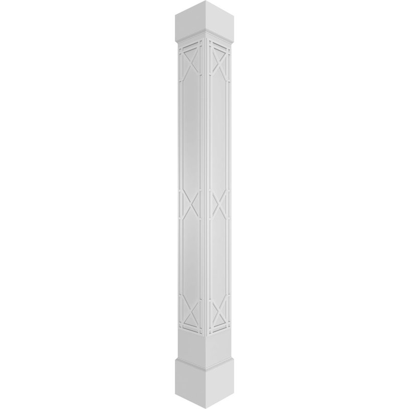 Craftsman Classic Bungalow carré non effilé avec colonne standard Capital et standard, H 96 po x l 9,625 po x P 9,625 po