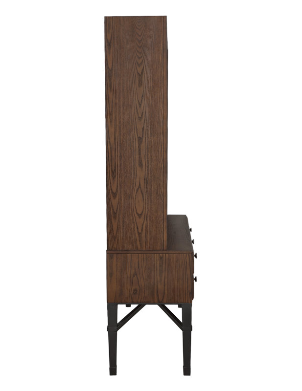 BD Solid Wood Accent Cabinet, English Honey