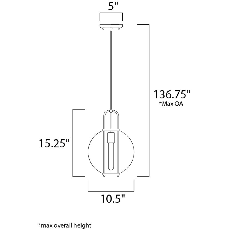 Luminaire sphère suspendu 1 lumières simple Leatrice
