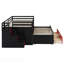 Lit double mezzanine double avec bureau coulissant et lit gigogne simple, lit superposé multifonctionnel avec 2 tiroirs de rangement et marches de rangement, jeu de lit et poste de travail peu encombrant-133411615