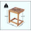 Table d'appoint en forme de C en bois d'acacia Ashwell, durable et polyvalente pour les espaces de vie modernes