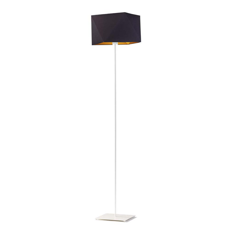 Ayaa 156cm Traditional Floor Lamp, Brown, Grey/Gold Inside