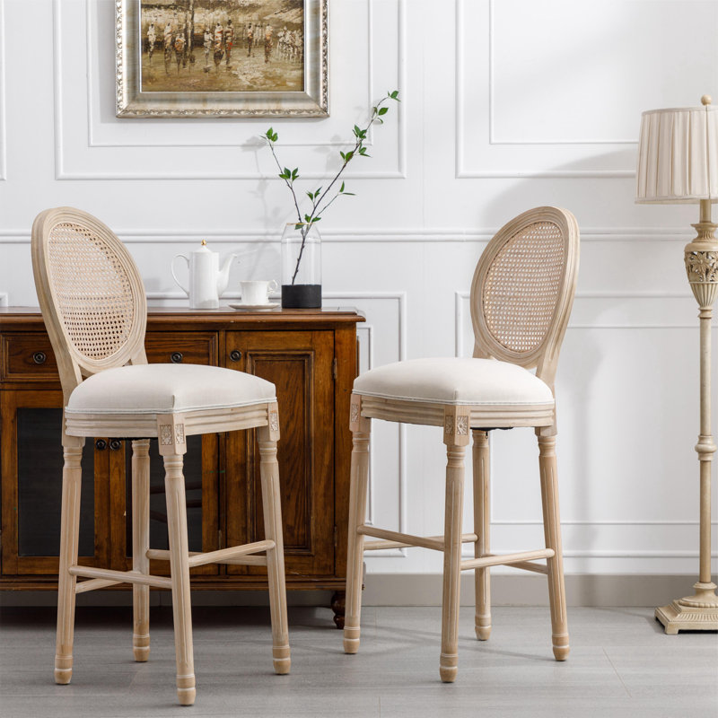 Spiro Bar Stool, Cream