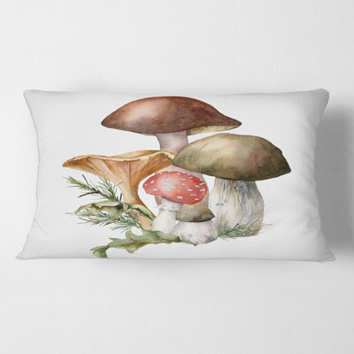 Housse de coussin et insert Composition avec champignons Amanita Muscaria Composition