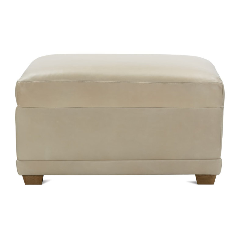 Sylvie Leather Ottoman