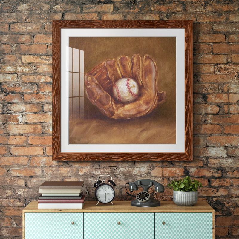 " Rustic Sports III ", 24'' H x 24'' W x 1'' D, Maple, White