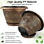 10 pots de fleurs en pot pour plantes d'intérieur et d'extérieur, paquet de 3 ...
