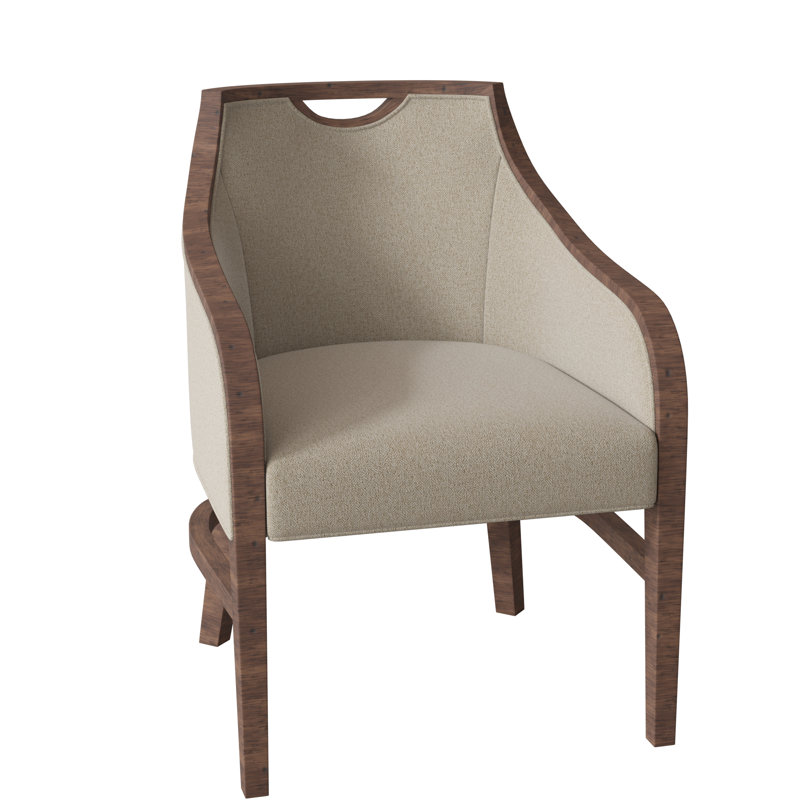 Anthony 24" W Armchair, Espresso, 8794 Parchment Olefin
