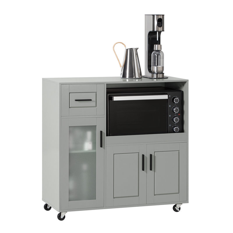Kelon 89cm Kitchen Pantry, Grey