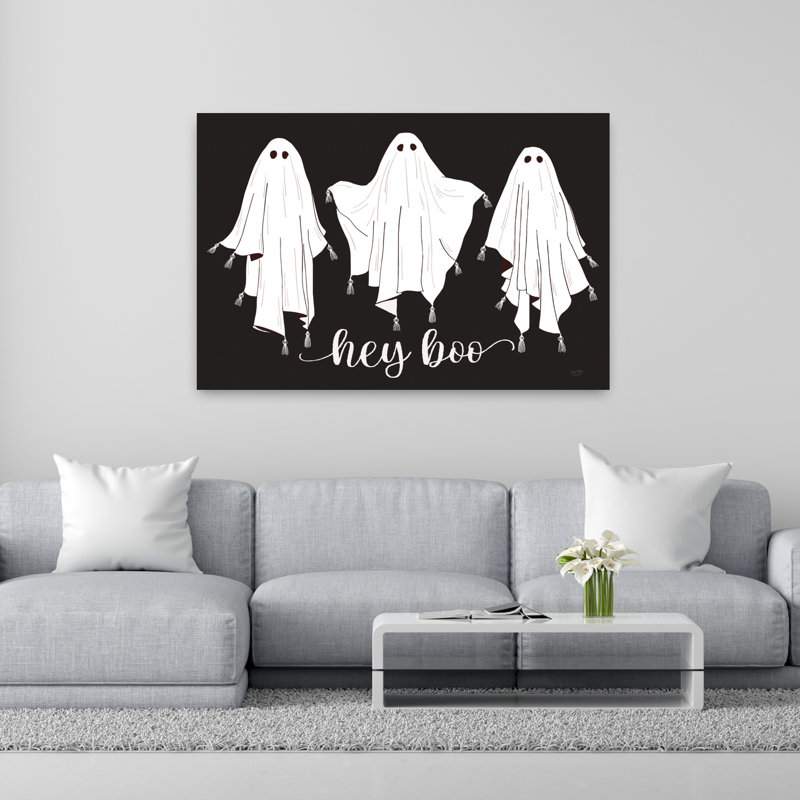 Hey Boo, art abstrait contemporain, H 40 po x l 60 po