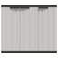 Armoire de rangement d'extérieur avec tablettes, 38 pouces, gris résistant aux intempéries