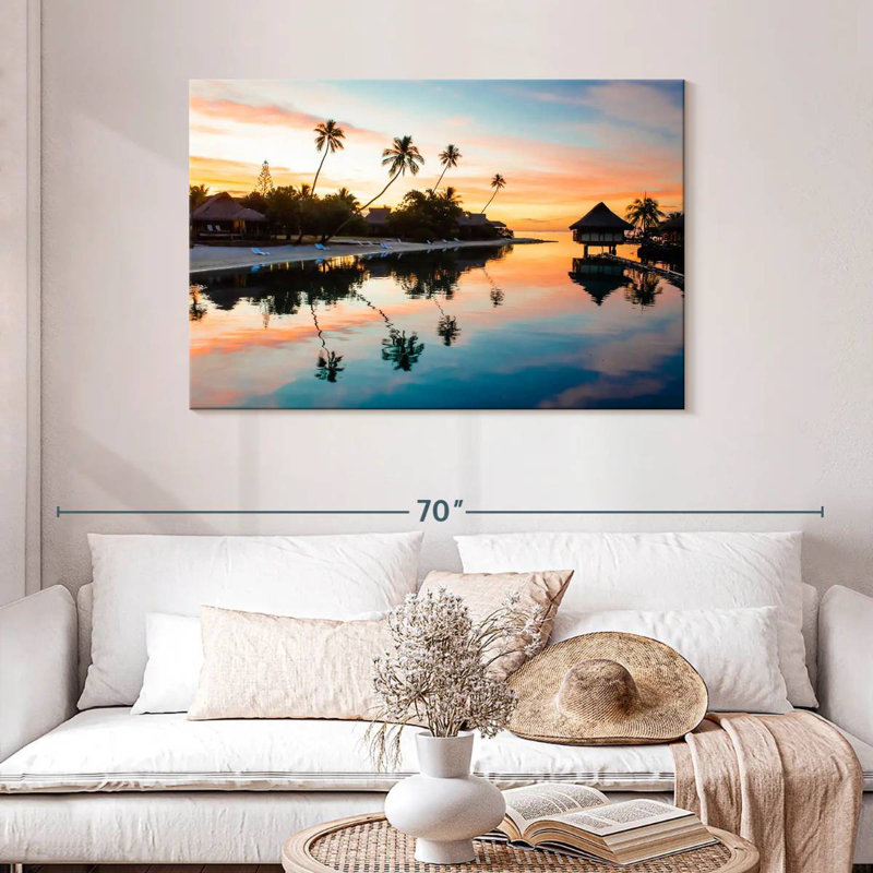 Ravi Palm Beach Reflection, 30" H x 45" W