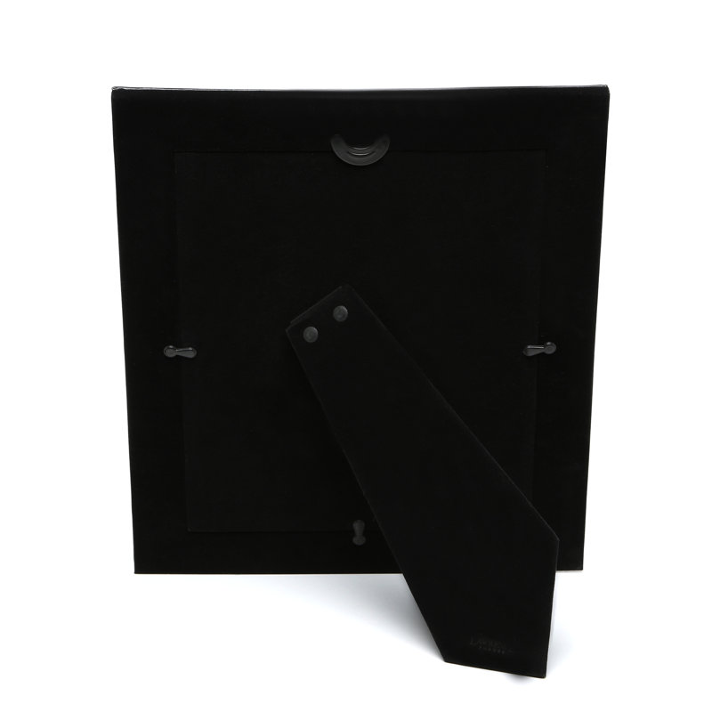 Cadre photo en cuir assemblé, 4 po x 6 po, Noir