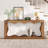 Enisha 63" D Scalloped 2-Tier Console Table-1595932524