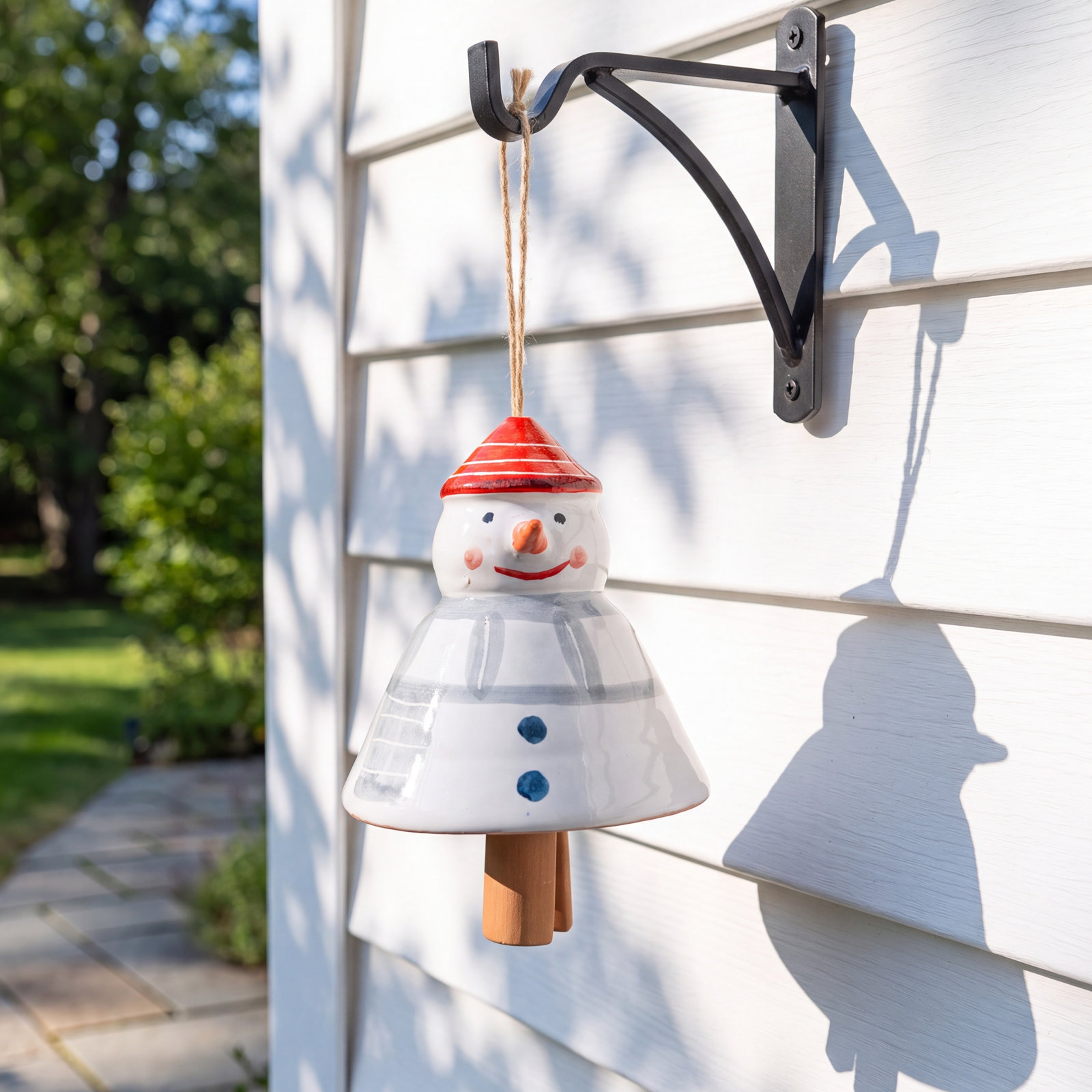 Snowman Bell Garden Accent