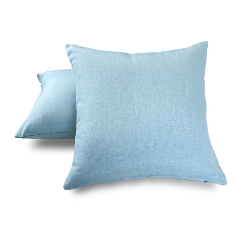 Ensemble de 2 housses de coussins décoratifs 18 po, Turquoise
