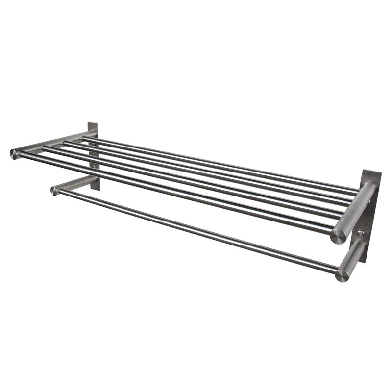 Stainless Steel Wall Mounted Towel Rack with Bar