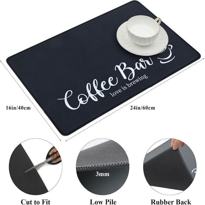 Large Coffee Mats 2-Pack 16X24 Inch