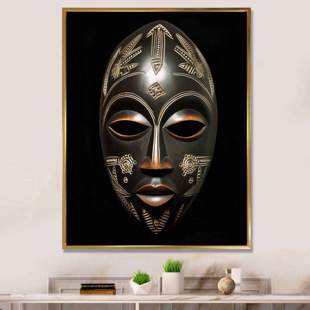 Ethnical Traditional African Mask V - African Tribal Large Wall Art Langley Street® 