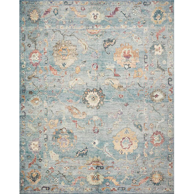 Loloi Margot Denim/Multi Area Rug feat. CloudPile