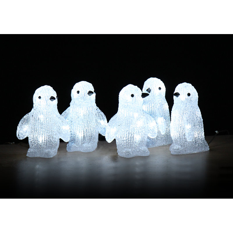 Penguins Illuminated with Ice White LEDs