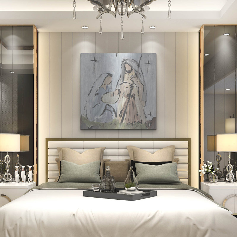  «Starry Nativité 1» par Annie Warren, art mural en métal, 36 po x 36 po