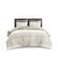 Édredon en coton pour lit double / grand. Style chenille capitonné. Motif taupe. Remplir. 2 taies décoratives. . Cozy Night's Sleep 3 pièces double / grand. Tissu. Imprimé. Intérieur. Charmante pièce de chambre assortie-131465121-131465123