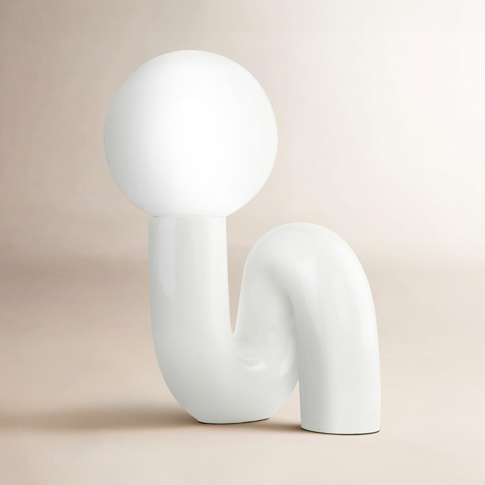 Verda Resin Table Lamp, White