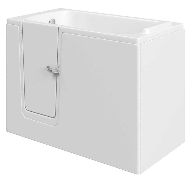 Paulus 660 mm W Alcove / Tile in Acrylic Bath, Left