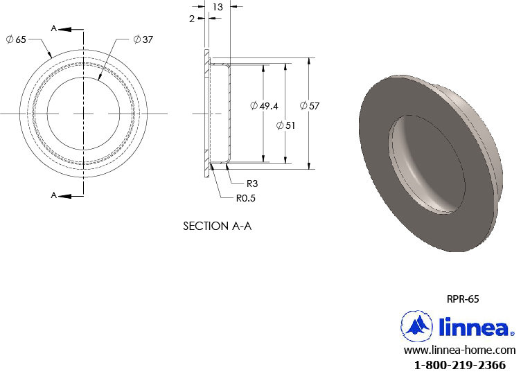 Flush Pull Plate, 2.56" H x 2.56" W x .43" D, Satin Bronze