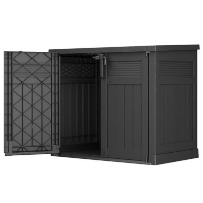 280 Gal Outdoor Resin Lockable Storage Chest – Weatherproof Double-Door Deck Box