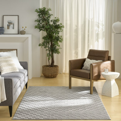Tapis d'intérieur moderne gris Ebern Designs Mirari