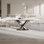 Tahiem Rectangular with Stainless Steel Base Dining Table