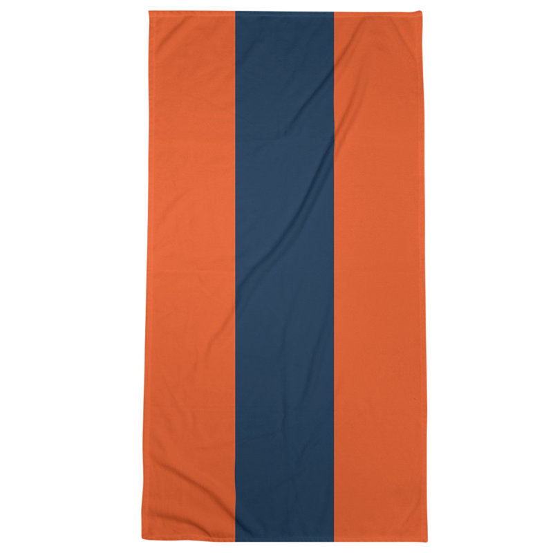 Microfiber Bath Towel, Tennessee Red Football Dark Orange/Blue