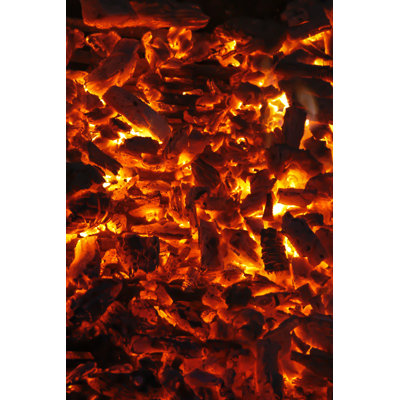Flaming Charcoal by Esphotografy - Wrapped Canvas Print