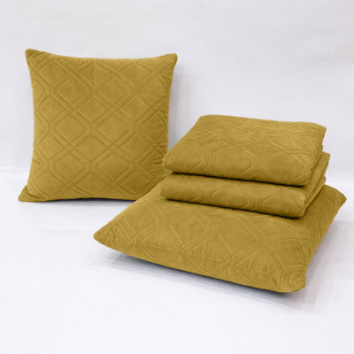 Luxury Diamond Velvet Cushion Covers Set Of 4 Soft Cushion Cases Sofa, Throw 