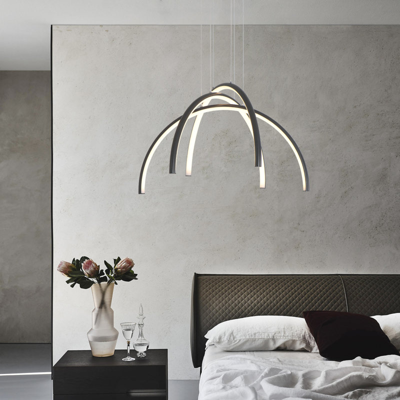 Luminaire lustre arc-en-ciel WIFI Smart LED pour travailler avec la commande vocale et la télécommande Alexa de Google Home