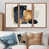 Toile avec cadre flottant brun