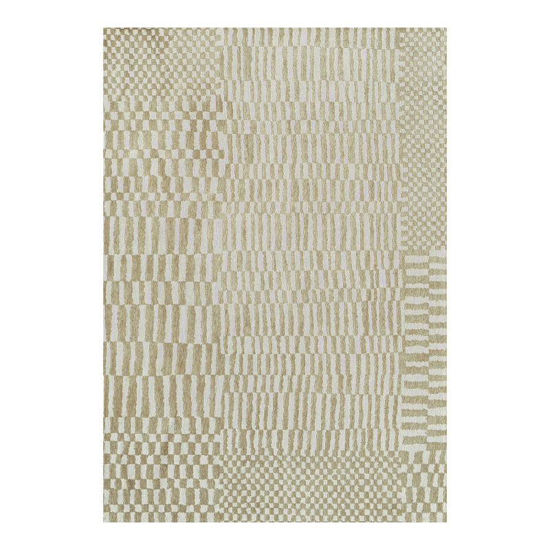 Oriental Recycled P.E.T Jacquard Indoor / Outdoor Area Rug, Square 240 cm, Beige