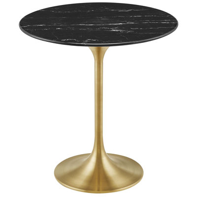 Modway Lippa 20" Round Artificial Marble Side Table by Modway